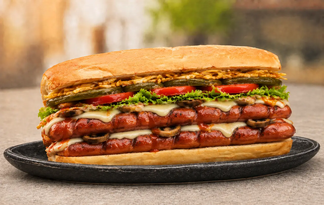 Haida Cheese Sausage sandwich